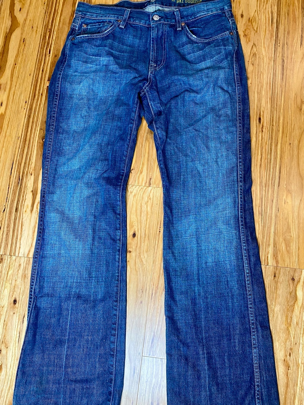 7 For All Mankind Men's Dark Blue Bootcut Jeans